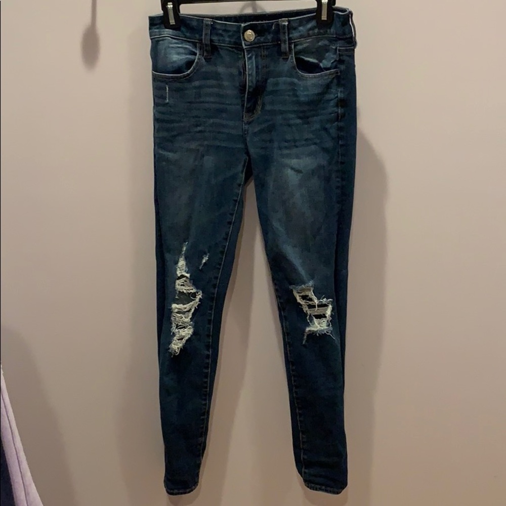 American Eagle ripped skinny jeans